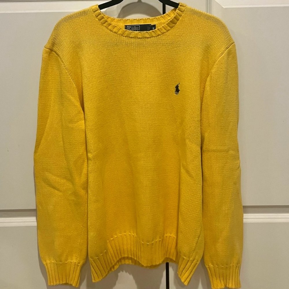 Polo Ralph Lauren Oversized Crewneck Sweater Yellow